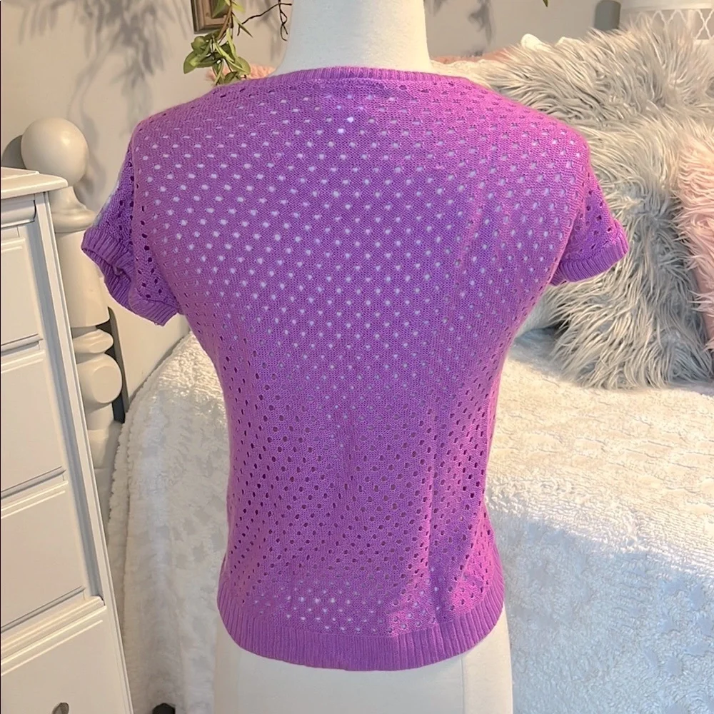 Justice Purple Gray Silver Short Sleeve Top